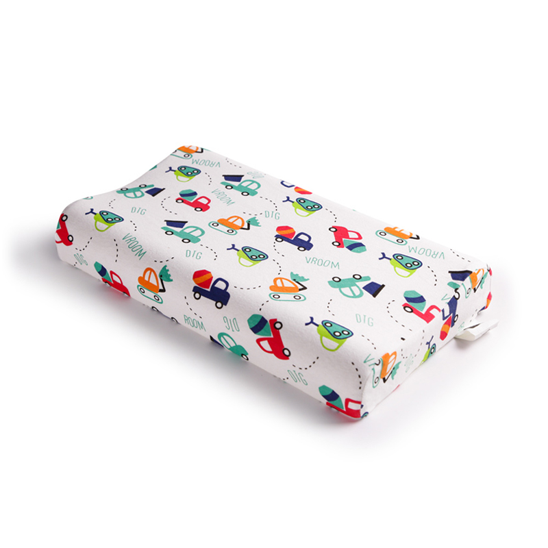 Almohada de espuma viscoelástica suave para niños, látex 100% natural, segura, mediana